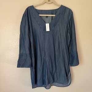 Ann Taylor Factory Denim Tunic Top